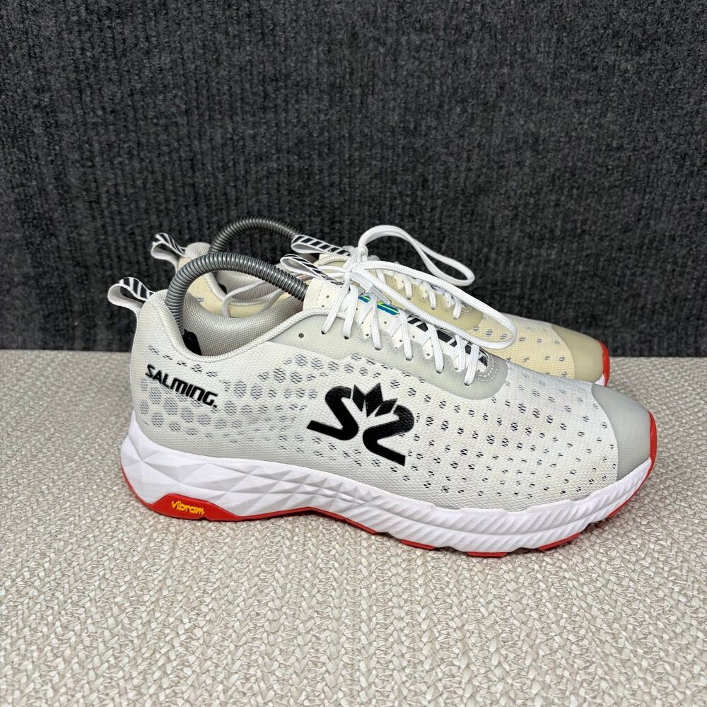 Salming Greyhound Athletic Running Shoes Vibram White Red Women’s 9.5 US